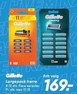 Bilka Gillette Largepack herre tilbud