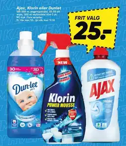 Bilka Ajax, Klorin eller Dunlet tilbud