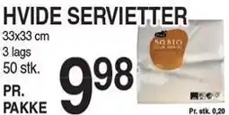 ABC Lavpris HVIDE SERVIETTER tilbud