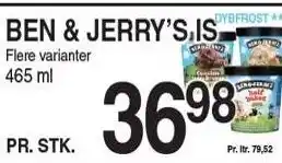 ABC Lavpris BEN & JERRY'S IS tilbud