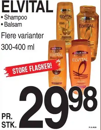 ABC Lavpris ELVITAL SHAMPOO ELLER BALSAM tilbud