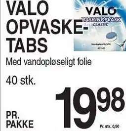 ABC Lavpris VALO OPVASKETABS tilbud