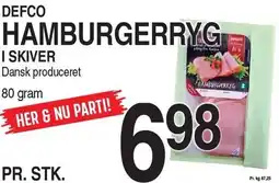 ABC Lavpris DEFCO HAMBURGERRYG I SKIVER tilbud