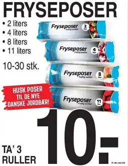 ABC Lavpris FRYSEPOSER - TA' 3 RULLER tilbud