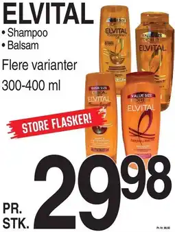 ABC Lavpris ELVITAL Shampoo og Balsam tilbud