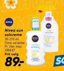 Bilka Nivea sun solcreme tilbud