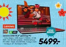 Bilka Lenovo LOQ 15,6” gaming PC tilbud