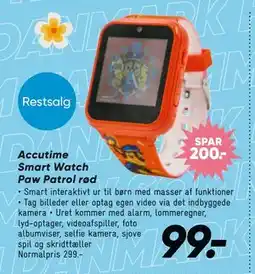 Bilka Accutime Smart Watch Paw Patrol rød tilbud