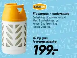 Bilka Flaskegas - ombytning tilbud