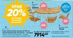 Bilka Kerteminde havebord 130 cm B tilbud
