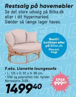 Bilka Lianette loungesofa tilbud