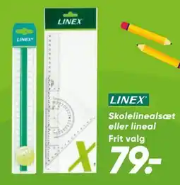 Bilka Skolelinealsæt eller lineal tilbud