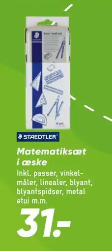 Bilka Matematiksæt i æske tilbud