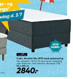 Bilka Nordisk Fjer B110 med opbevaring tilbud