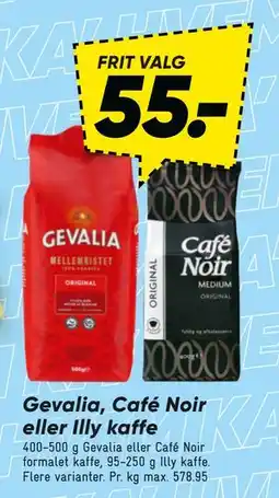 Bilka Gevalia, Café Noir eller Illy kaffe tilbud