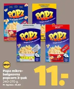 Netto Popz mikro- bølgeovns popcorn 3-pak tilbud