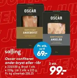 Bilka Oscar confiteret ande-bryst eller -lår tilbud