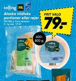 Bilka Alaska vildlaks portioner eller rejer tilbud