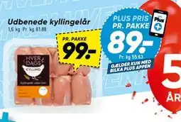Bilka Udbenede kyllingelår tilbud