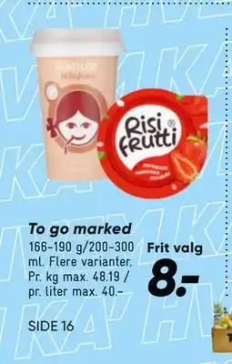 Bilka To go marked tilbud