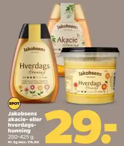 Netto Jakobsens akacie- eller hverdags- honning tilbud