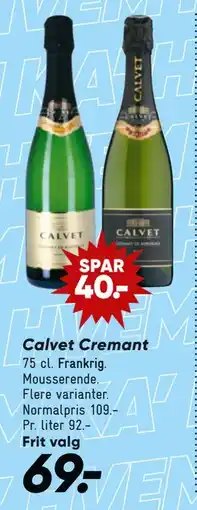 Bilka Calvet Cremant tilbud