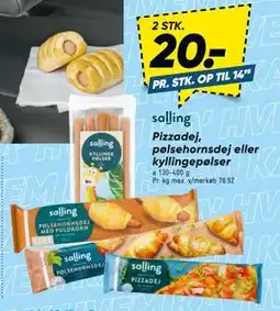 Bilka Pizzadej, pølsehornsdej eller kyllingepølser tilbud
