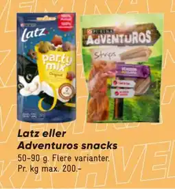 Bilka Latz eller Adventuros snacks tilbud