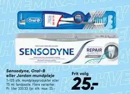 Bilka Sensodyne, Oral-B eller Jordan mundpleje tilbud