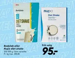 Bilka Bodylab eller Nupo diet shake tilbud