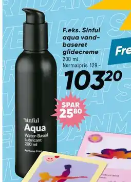 Bilka Sinful aqua vandbaseret glidecreme tilbud