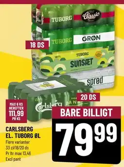 Løvbjerg CARLSBERG EL. TUBORG ØL tilbud