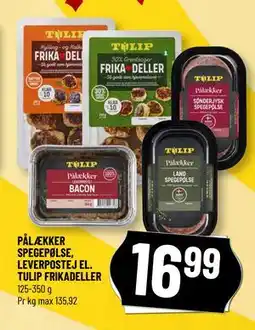 Løvbjerg PÅLÆKKER SPEGEPØLSE, LEVERPOSTEJ EL. TULIP FRIKADELLER tilbud