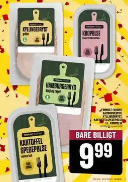 Løvbjerg FROKOST FAVORIT HAMBURGERRYG, KYLLINGEBRYST, KARTOFFELSPEGEPØLSE EL. KØDPØLSE tilbud