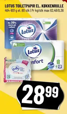 Løvbjerg LOTUS TOILETPAPIR EL. KØKKENRULLE tilbud