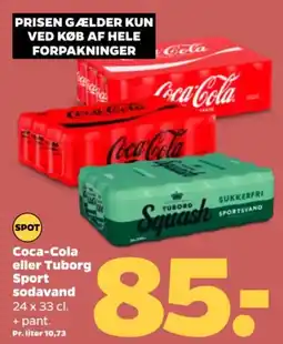 Netto Coca-Cola eller Tuborg Sprt Sodavand tilbud
