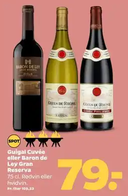 Netto Guigal Cuvée eller Baron de Ley Gran Reserva tilbud