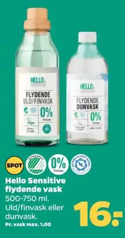 Netto Hello Sensitive flydende vask tilbud