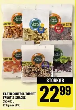 Løvbjerg EARTH CONTROL TØRRET FRUGT & SNACKS tilbud