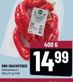 Løvbjerg RØD SNACKPEBER tilbud