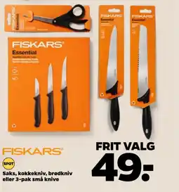 Netto Saks, kokkekniv, brødkniv eller 3-pak små knive tilbud
