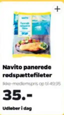 Netto Navito panerede rødspættefileter tilbud