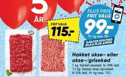 Bilka Hakket okse- eller okse-/grisekød tilbud