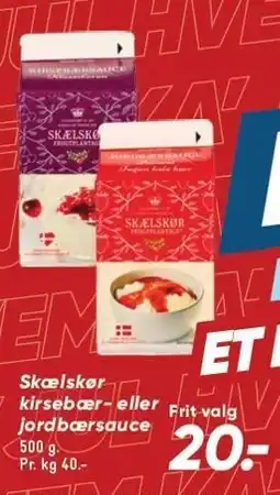 Bilka Skælskør kirsebær- eller jordbærsauce tilbud