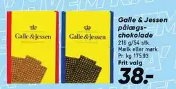 Bilka Galle & Jessen pålægschokolade tilbud