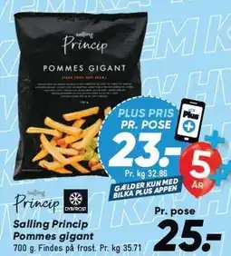 Bilka Salling Princip Pommes gigant tilbud