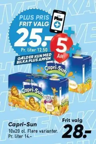 Bilka Capri-Sun tilbud