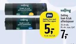 Føtex Salling træk & luk affaldsposer tilbud