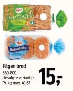 Føtex Pågen brød 360-800 g tilbud