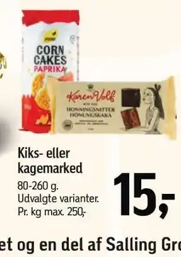Føtex Kiks- eller kagemarked 80-260 g tilbud